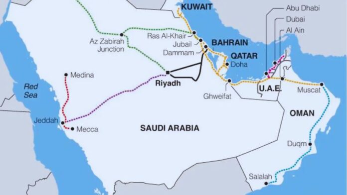 Gulf Countries Connected by GCC Rail