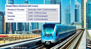 Dubai Metro Opening and Closing Schedule for 2024